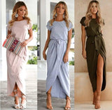 Lovemi -  Versatile Wrap Midi Dress in Assorted Colors Midi Dresses LOVEMI    