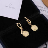 Vintage Matte Irregular Earring Creative Head Earrings-2