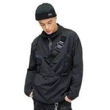 Lovemi -  Windbreaker Collar Jacket Outerwear & Jackets Men LOVEMI Black S 