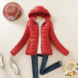 Lovemi -  Winter coat with padded cotton hood WDown jacket LOVEMI DEEP RED M 