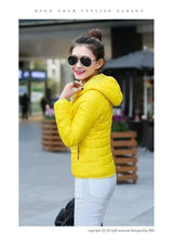 Lovemi -  Winter coat with padded cotton hood WDown jacket LOVEMI YELLOW M 
