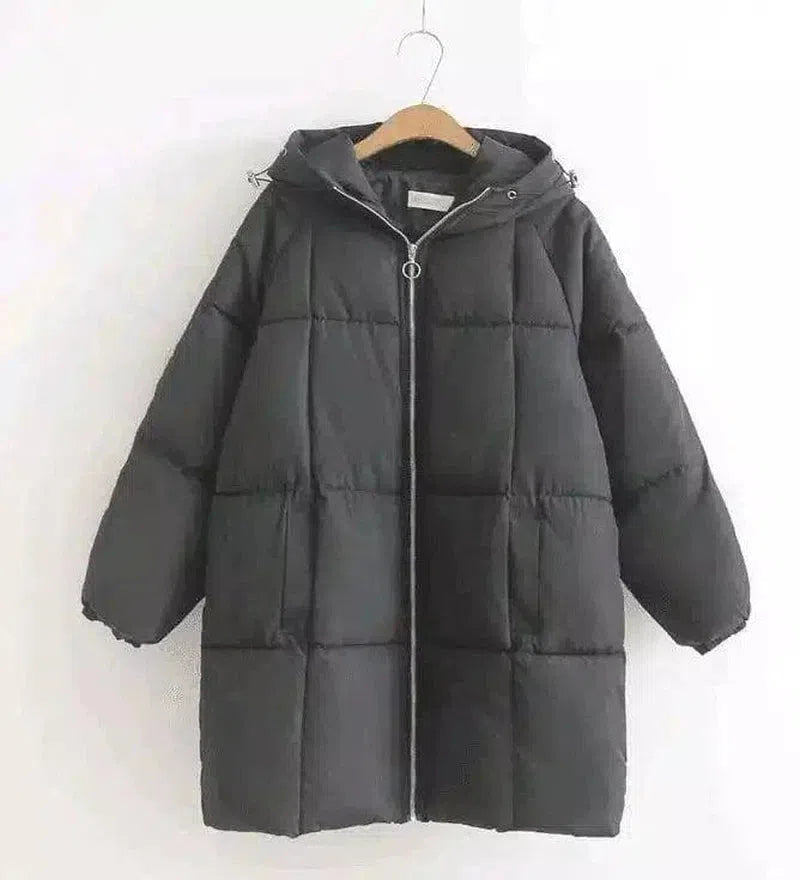 Hooded Insulated Winter Coat with Pockets-Black-3