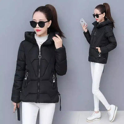 LOVEMI - Lovemi - Winter Style Short Cotton Jacket with Hood