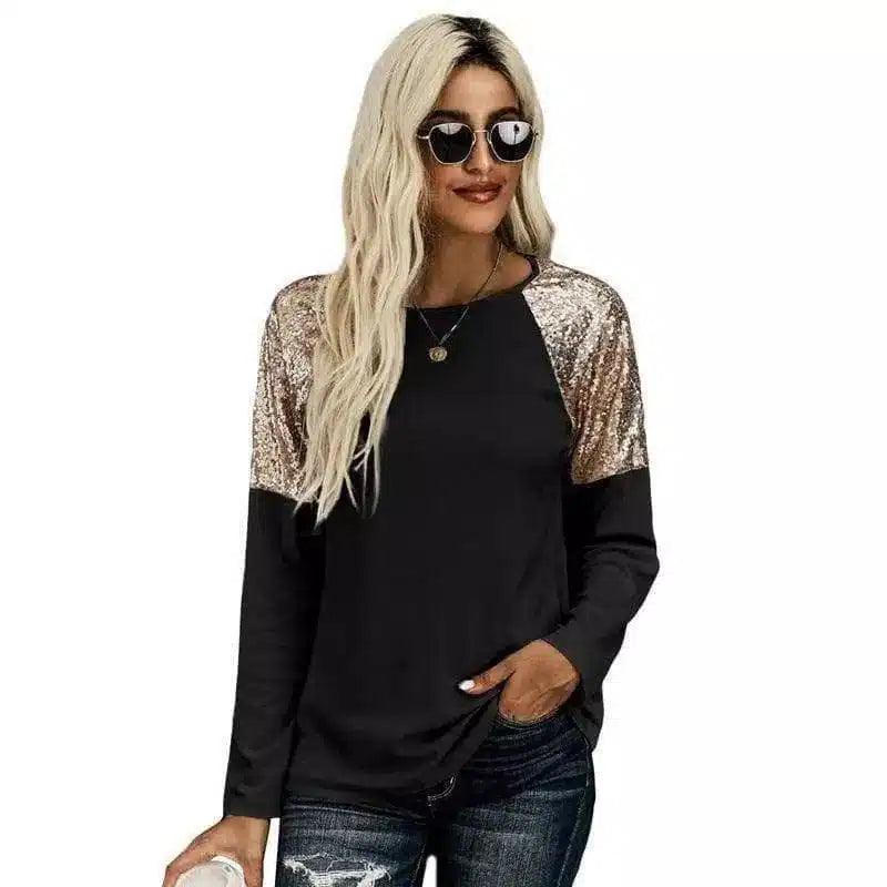 LOVEMI - Lovemi - Women's autumn sequin stitching casual sweater