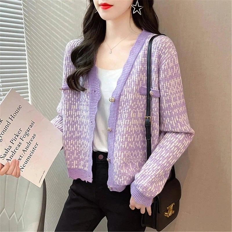 LOVEMI - Lovemi - Women's Korean Style Sweater Jacket Women's Short