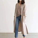 Lovemi -  Women's long cotton and linen suit trench coat LOVEMI   