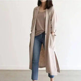 Lovemi -  Women's long cotton and linen suit trench coat LOVEMI   