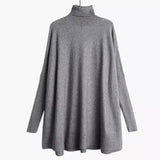 Lovemi -  Women's soft waxy turtleneck solid color sweater Sweaters LOVEMI 8092 grey  
