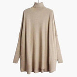Lovemi -  Women's soft waxy turtleneck solid color sweater Sweaters LOVEMI 8092 Khaki  