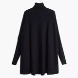 Lovemi -  Women's soft waxy turtleneck solid color sweater Sweaters LOVEMI 8092 black  