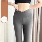 LOVEMI - Lovemi - Women's Thin High-waisted Shark Skin Leggings