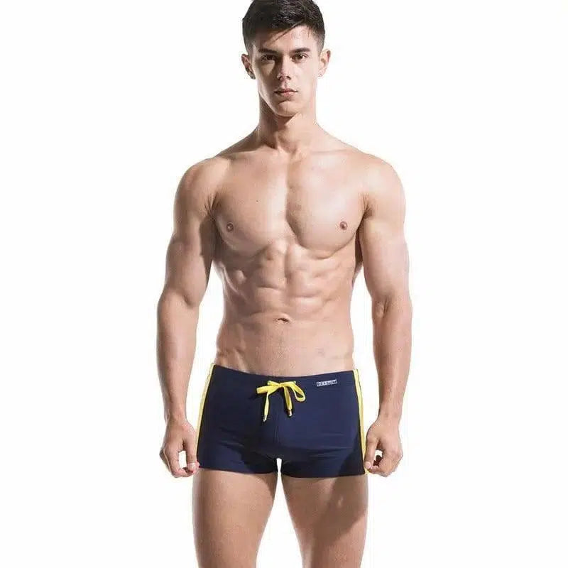 Men's boxer swim shorts-Darkblue-5