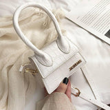 Mini Bags Korean Fashion Fashion One-shoulder Portable-White-8