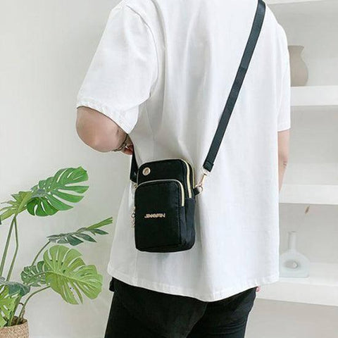 Mobile Phone Bag Women Shoulder Bag 3-layer Zipper Design-2