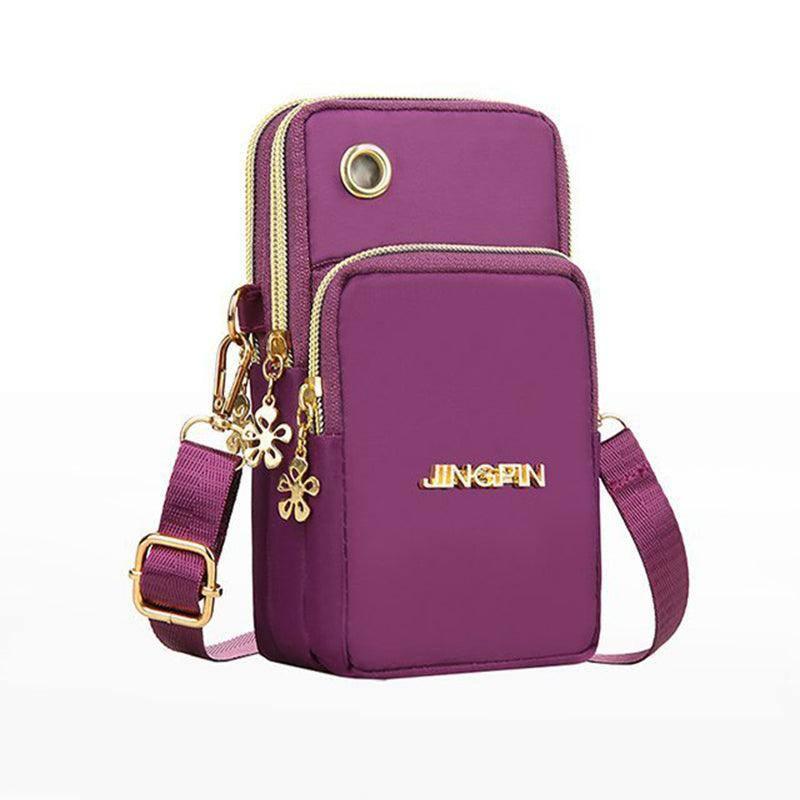 Mobile Phone Bag Women Shoulder Bag 3-layer Zipper Design-6