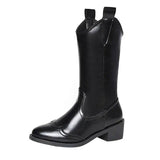 new Autumn Fashion Mid-calf Boots For Women Pointed Sleeve-3