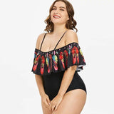 LOVEMI  One piece Redblack / XL Lovemi -  Women's plus size bikini