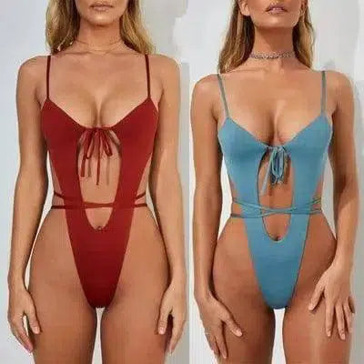 One-piece swimsuit sexy temperament was thin bikini-1