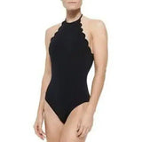 One-Piece Swimsuit Solid Color Multicolor European Beauty-Black-2