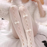 One-size Bow Thin Pantyhose Stockings-4
