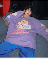 LOVEMI Outerwear & Jackets Men Purple / L Lovemi -  Printed loose long-sleeved T-shirt men