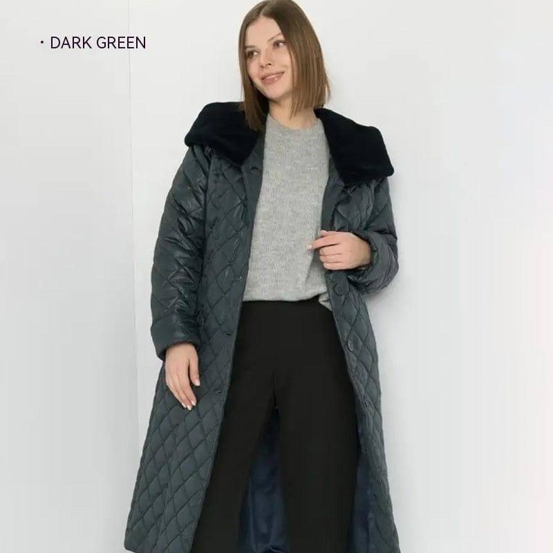 Parker Cotton-padded Jacket For Women Big Fur Collar-5