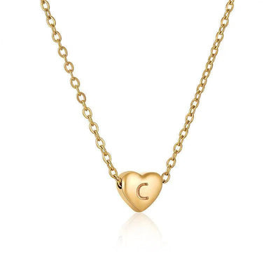 Ins Style Love Letter Necklace Women Stainless Steel Heart-shaped Niche Clavicle Chain Fashion Necklace-12