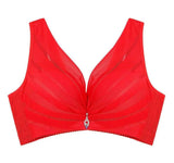 Plus Size Sexy Underwear Bras For Women Lingerie Crop-Red-4