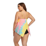 Plus-Size Tropical Tankini Swimwear Set for Women-6