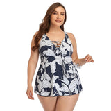 Plus-Size Tropical Tankini Swimwear Set for Women-9