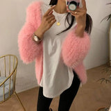 Puff Sleeves Fashion Solid Color Temperament Outer Sweater-2