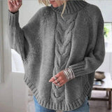 Pullover sweater women loose sweater-Grey-14
