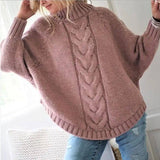 Pullover sweater women loose sweater-Pink-15