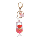 Quicksand Oil Five-pointed Star Strawberry Key Chain-6