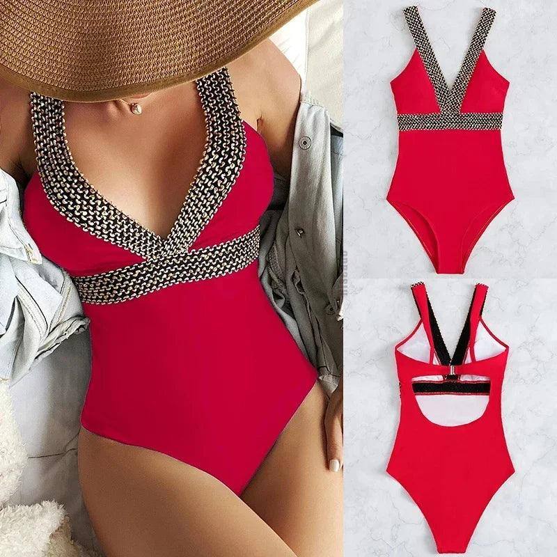 Riseado Sexy Push Up Swimsuit One Piece Swimwear Women 2023-S0167-9