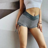 Stylish Drawstring Shorts for Women - Breathable & Chic-Grey-1