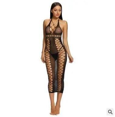 Sexy Lingerie Erotic Hot Women Bodystocking Bodysuits Crotch-Black-2