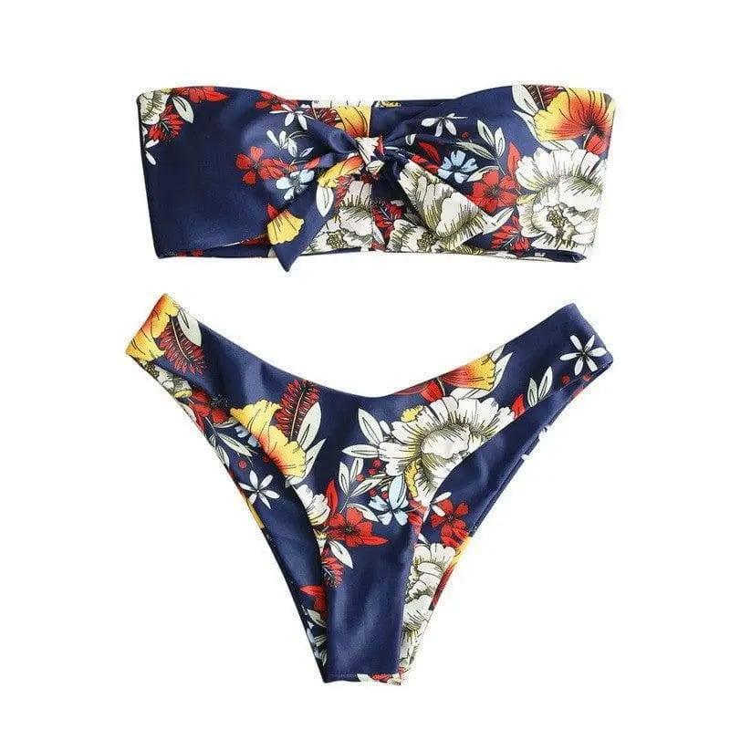 Sexy Printed Ladies Bikini Split Swimsuit-Azureprinting-5