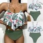 Sexy Printed Multicolor High Waist Bikini-1