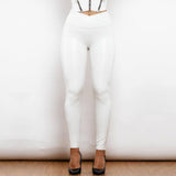 Shascullfites Melody X Cross Solid White High Waist Leather-XS-9