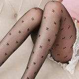 Sheer tights with polka dots-Butterfly Black-11