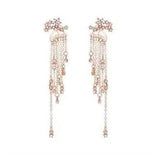 Shining Star Tassel Earrings Back Hanging Exquisite Earrings-Earringgold-5