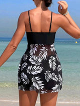 Short Dress Tankini With Shorts Swimsuit Women Swimwear-2