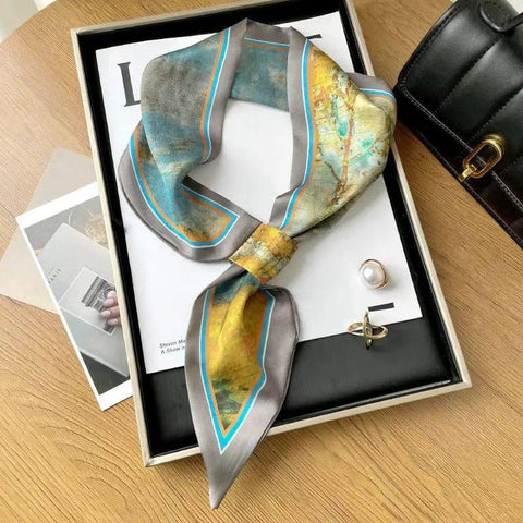 Simple Decorative Oil Painting Ear Scarf-Oil Painting-8
