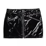 LOVEMI  Skirts Black / M Lovemi -  Women's Patent Leather Stretch Mini Hip Skirt
