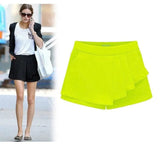 LOVEMI  Skirts Lovemi -  Women's Casual Shorts - Mid-Waist Slim Ruffled Skirt.