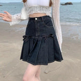 LOVEMI  Skirts Lovemi -  Women's Summer Denim Bow Skirt