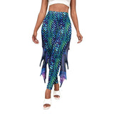 Slim Fish Pants With Raised Hips And Digital Fin Printing-5