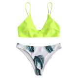 Small split swimsuit-Green-6