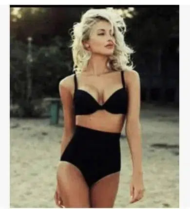 Solid Color Split High Waist Support Chest Classic Ladies-2